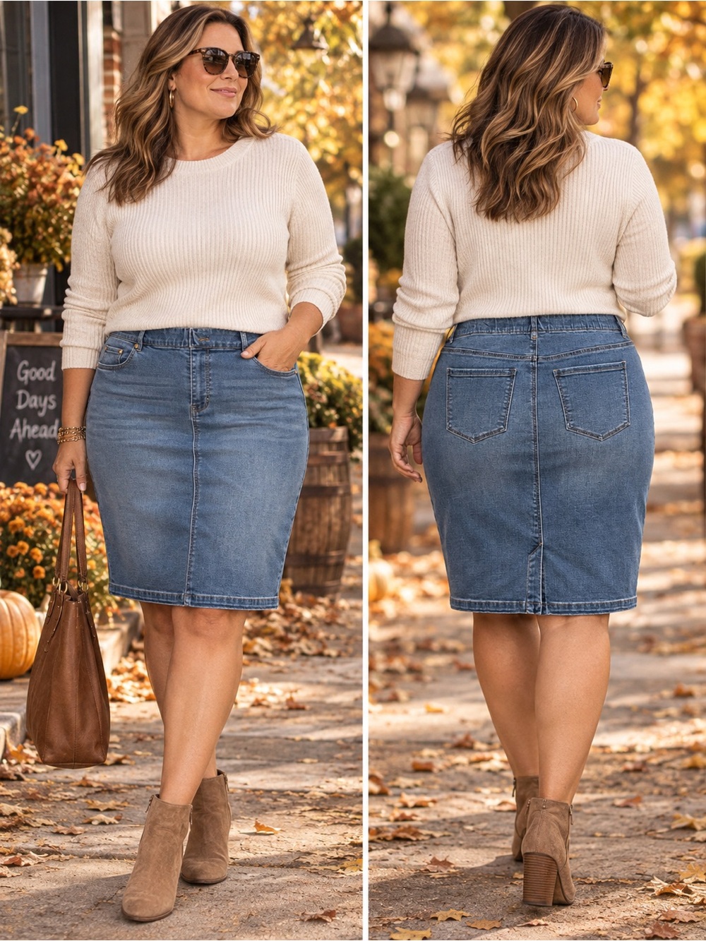 Liverpool Stretch Denim Pencil Skirt Size 16/18 NWT Stitch Fix